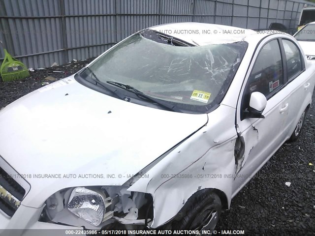 KL1TD5DE8BB184283 - 2011 CHEVROLET AVEO LS/LT 白色 照片 6
