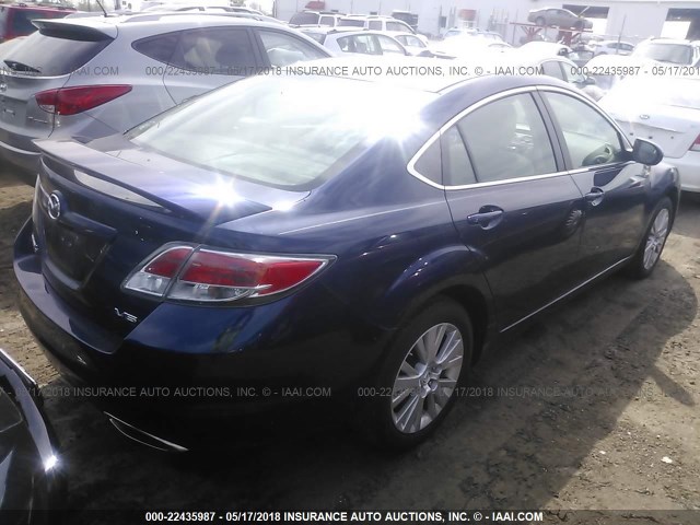 1YVHZ8CB0A5M01728 - 2010 MAZDA 6 S BLUE photo 4