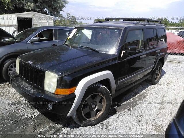 1J8HH48N36C226262 - 2006 JEEP COMMANDER BLACK photo 2