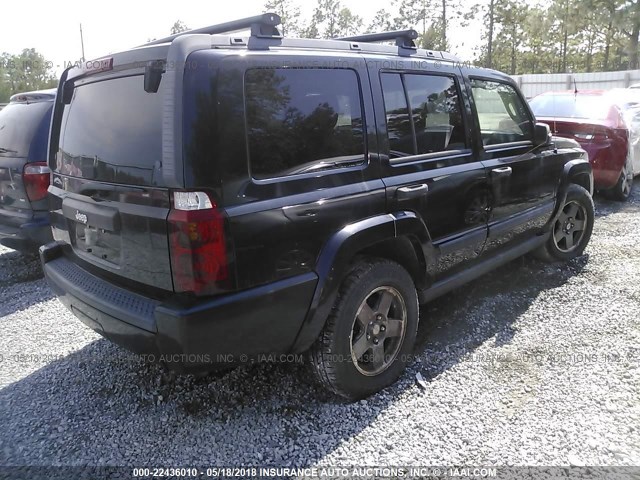 1J8HH48N36C226262 - 2006 JEEP COMMANDER BLACK photo 4