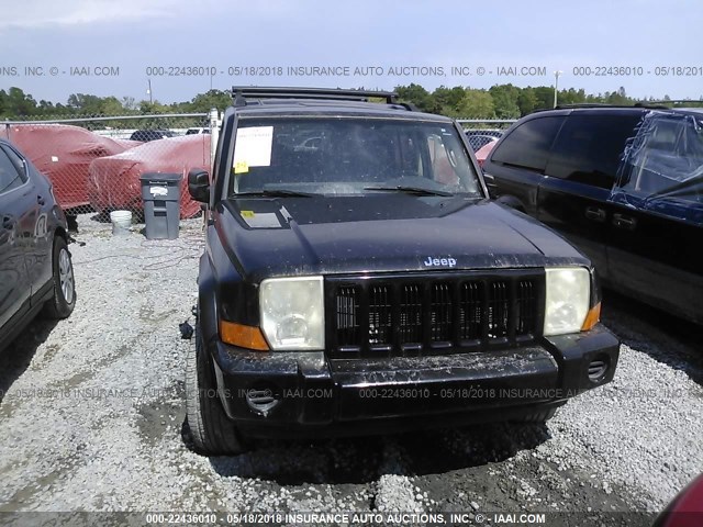 1J8HH48N36C226262 - 2006 JEEP COMMANDER BLACK photo 6