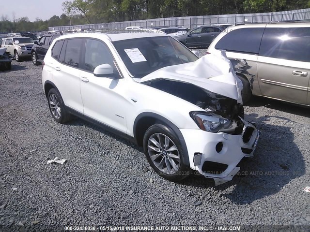 5UXWX9C57F0D45490 - 2015 BMW X3 XDRIVE28I WHITE photo 1