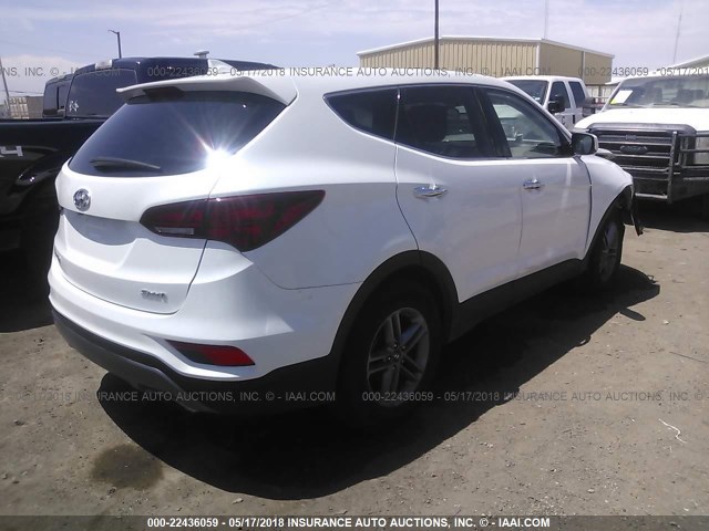 5NMZT3LB8HH003978 - 2017 HYUNDAI SANTA FE SPORT  WHITE photo 4