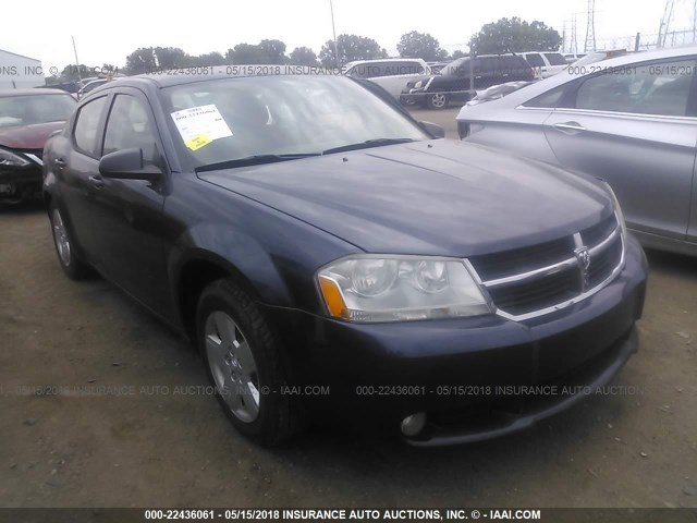 1B3LC56K08N250493 - 2008 DODGE AVENGER SXT BLUE photo 1