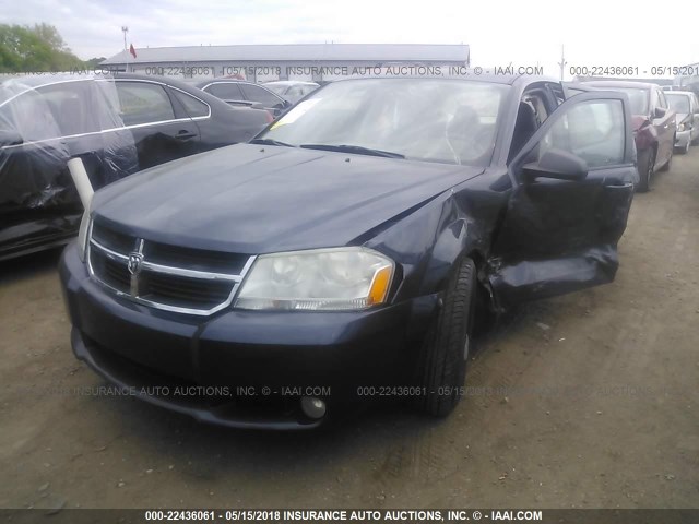 1B3LC56K08N250493 - 2008 DODGE AVENGER SXT BLUE photo 2