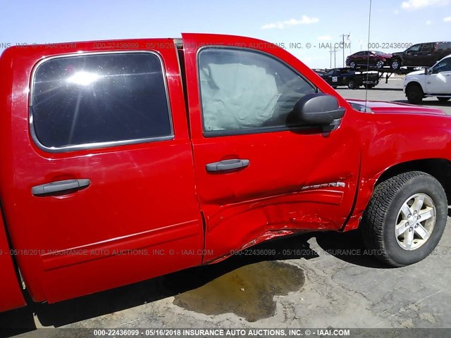 3GTP2VE30BG211061 - 2011 GMC SIERRA K1500 SLE RED photo 6