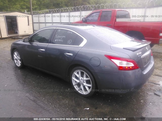 1N4AA51E99C808681 - 2009 NISSAN MAXIMA S/SV GRAY photo 3