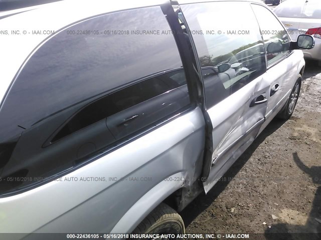 1D4GP24R16B542321 - 2006 DODGE GRAND CARAVAN SE SILVER photo 6