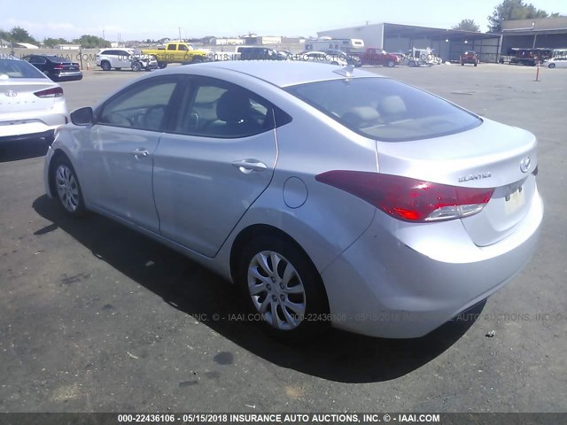 5NPDH4AE6BH036809 - 2011 HYUNDAI ELANTRA GLS/LIMITED SILVER photo 3