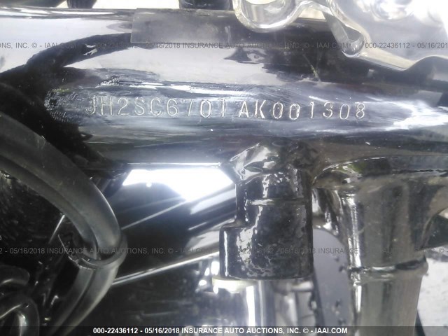 JH2SC6701AK001308 - 2010 HONDA VT1300 CS BLACK photo 10