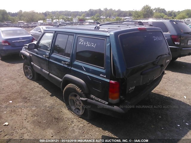 1J4FJ68S9WL135446 - 1998 JEEP CHEROKEE SPORT/CLASSIC მწვანე ფოტო 3