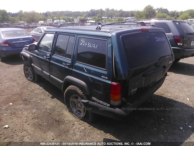 1J4FJ68S9WL135446 - 1998 JEEP CHEROKEE SPORT/CLASSIC GREEN photo 3