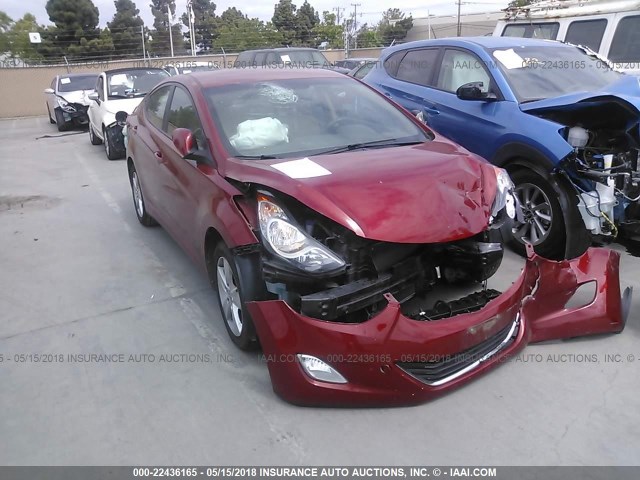 KMHDH4AEXCU444877 - 2012 HYUNDAI ELANTRA GLS/LIMITED RED photo 1