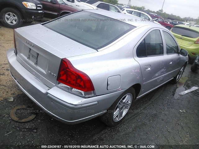 YV1RS592872606318 - 2007 VOLVO S60 2.5T SILVER photo 4