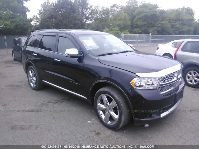 1C4RDJEG1DC604748 - 2013 DODGE DURANGO CITADEL BLACK photo 1