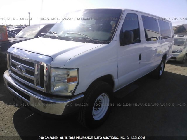 1FDSS31L58DA86600 - 2008 FORD ECONOLINE E350 SUPER DUTY WAGON WHITE photo 2