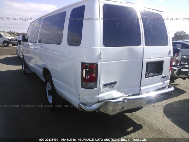 1FDSS31L58DA86600 - 2008 FORD ECONOLINE E350 SUPER DUTY WAGON WHITE photo 3