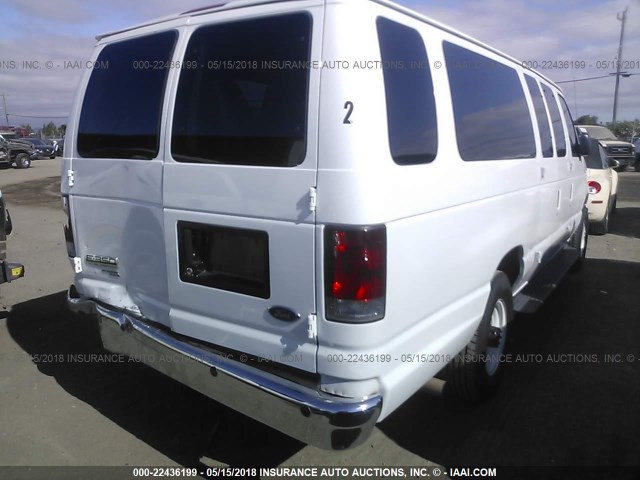 1FDSS31L58DA86600 - 2008 FORD ECONOLINE E350 SUPER DUTY WAGON WHITE photo 4