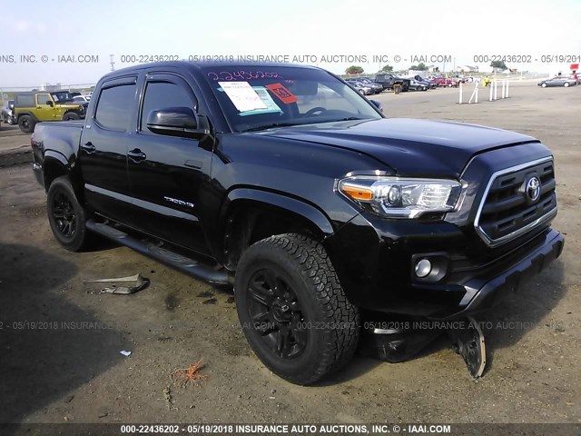 5TFCZ5AN3GX010985 - 2016 TOYOTA TACOMA DBL CAB/SR/SR5/TRD SPT/OR BLACK photo 1