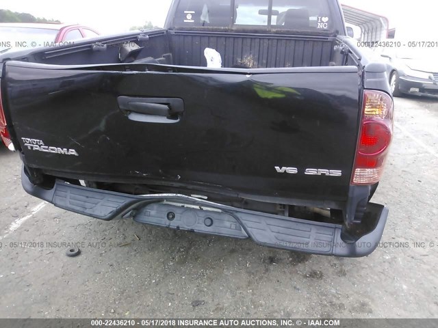 5TEUU42N36Z283542 - 2006 TOYOTA TACOMA ACCESS CAB Schwarz Foto 6