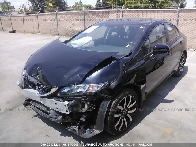 19XFB2F99EE243438 - 2014 HONDA CIVIC EXL შავი ფოტო 2