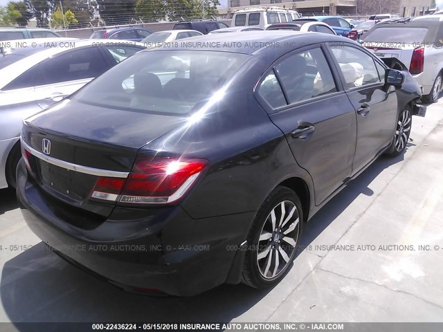 19XFB2F99EE243438 - 2014 HONDA CIVIC EXL შავი ფოტო 4