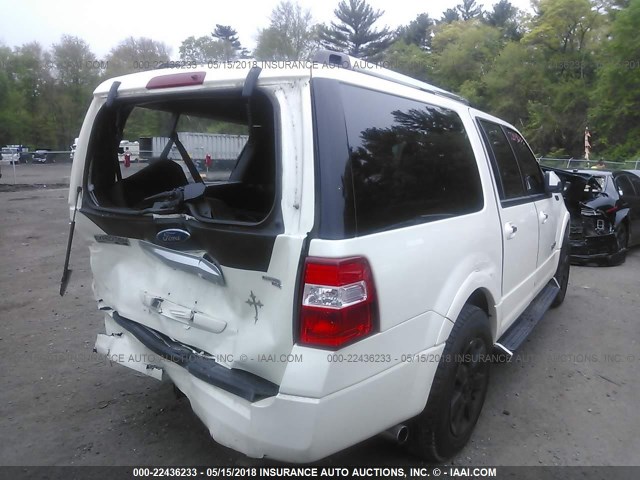 1FMFK20517LA27787 - 2007 FORD EXPEDITION EL LIMITED WHITE photo 4