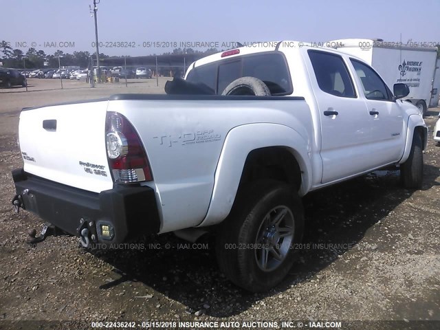 5TFJU4GN5CX025344 - 2012 TOYOTA TACOMA DOUBLE CAB PRERUNNER WHITE photo 4