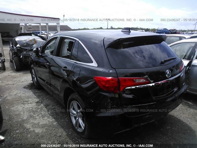 5J8TB4H37DL012665 - 2013 ACURA RDX BLACK photo 3