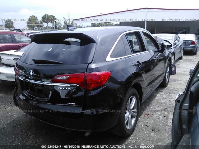 5J8TB4H37DL012665 - 2013 ACURA RDX BLACK photo 4