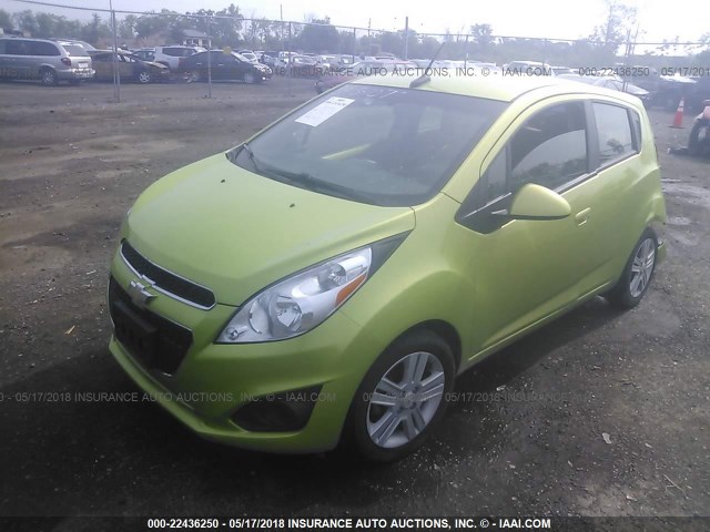 KL8CB6S99EC411272 - 2014 CHEVROLET SPARK LS GREEN photo 2