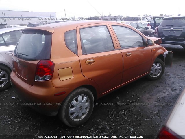 KL1TJ62614B223258 - 2004 CHEVROLET AVEO LS 橙色 照片 4