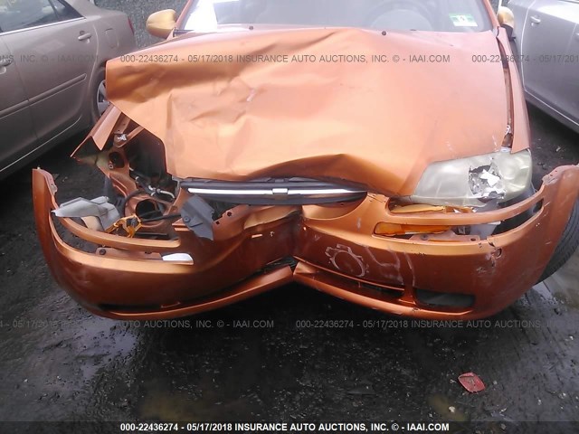 KL1TJ62614B223258 - 2004 CHEVROLET AVEO LS 橙色 照片 6