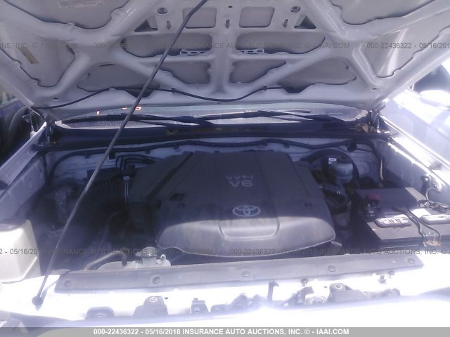 3TMJU62N59M076781 - 2009 TOYOTA TACOMA DOUBLE CAB PRERUNNER WHITE photo 10