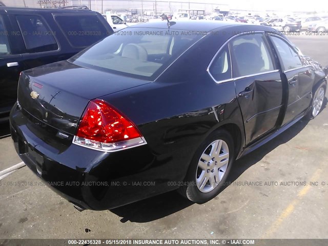 2G1WB5E35G1103653 - 2016 CHEVROLET IMPALA LIMITED LT BLACK photo 4