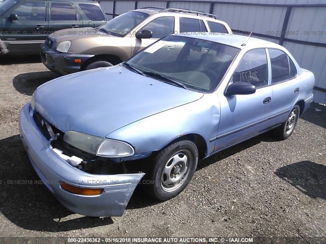 1Y1SK526XSZ003791 - 1995 GEO PRIZM LSI BLUE photo 2