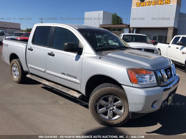 1N6AA0EJ2DN309171 - 2013 NISSAN TITAN S/SV/SL/PRO-4X SILVER photo 1