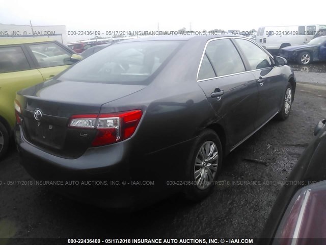 4T4BF1FK0ER393943 - 2014 TOYOTA CAMRY L/SE/LE/XLE GRAY photo 4