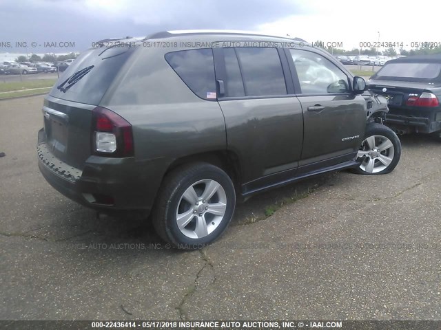 1C4NJCBB4FD431557 - 2015 JEEP COMPASS SPORT GREEN photo 4