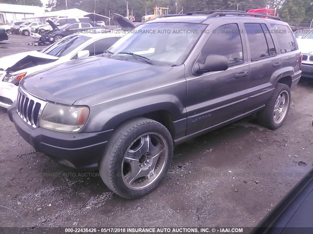 1J4GX48S23C551387 - 2003 JEEP GRAND CHEROKEE LAREDO GRAY photo 2