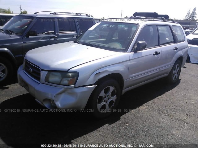 JF1SG65663H728440 - 2003 SUBARU FORESTER 2.5XS SILVER photo 2