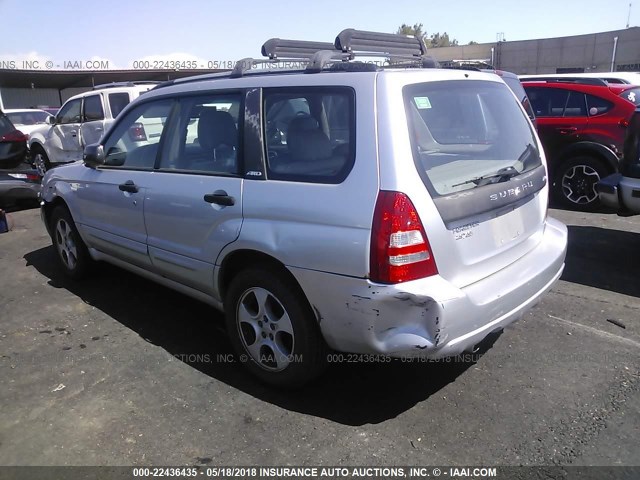 JF1SG65663H728440 - 2003 SUBARU FORESTER 2.5XS SILVER photo 3