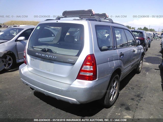 JF1SG65663H728440 - 2003 SUBARU FORESTER 2.5XS ვერცხლისფერი ფოტო 4
