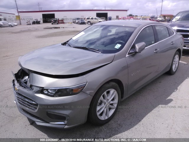 1G1ZD5ST4JF175147 - 2018 CHEVROLET MALIBU LT BROWN photo 2