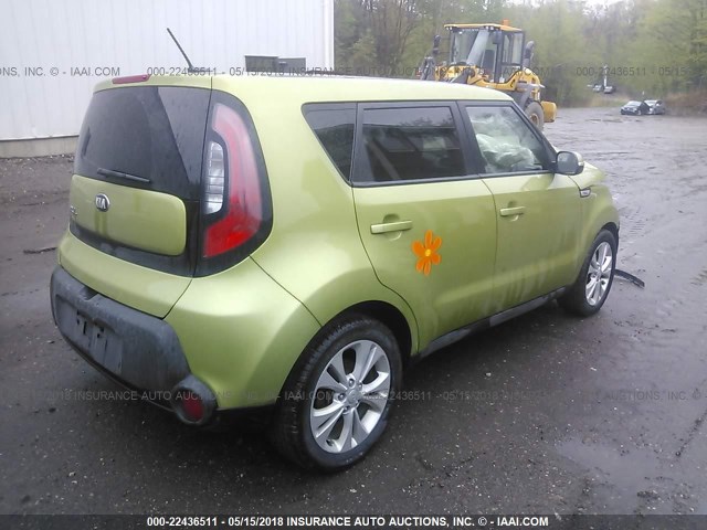 KNDJP3A52E7721768 - 2014 KIA SOUL + GREEN photo 4