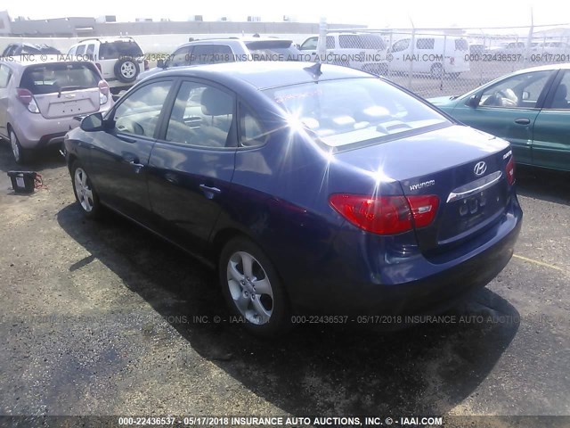 KMHDU4AD3AU019243 - 2010 HYUNDAI ELANTRA BLUE/GLS/SE BLUE photo 3