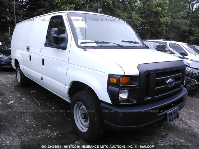 1FTNE14W18DA71188 - 2008 FORD ECONOLINE E150 VAN WHITE photo 1