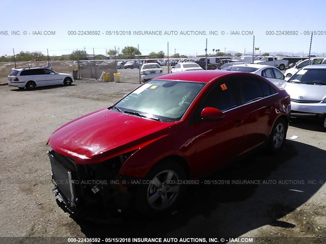 1G1PE5SB6G7189307 - 2016 CHEVROLET CRUZE LIMITED LT RED photo 2