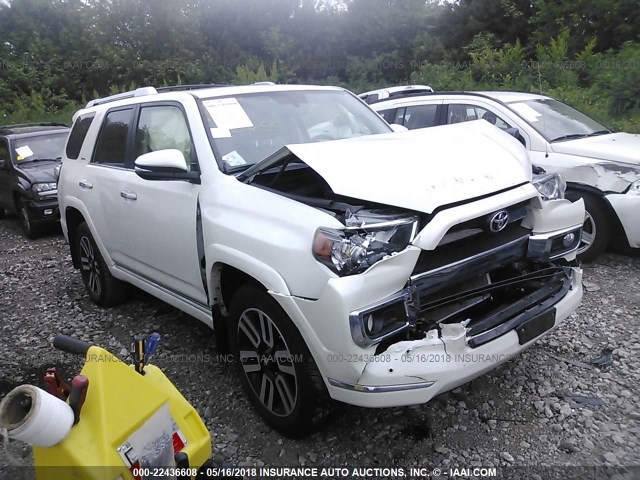 JTEBU5JR3G5401655 - 2016 TOYOTA 4RUNNER SR5 PREM/LTDL/TRAIL/TRD WHITE photo 1