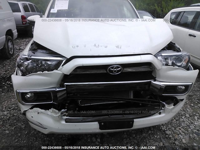 JTEBU5JR3G5401655 - 2016 TOYOTA 4RUNNER SR5 PREM/LTDL/TRAIL/TRD თეთრი ფოტო 6